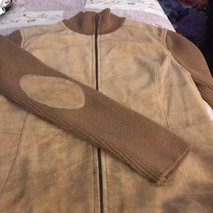 Suede/sweater jacket